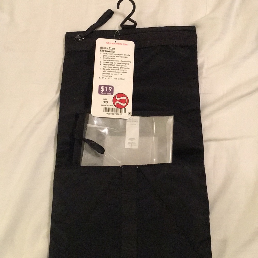 Travel bathroom bag or work out toiletries bag.